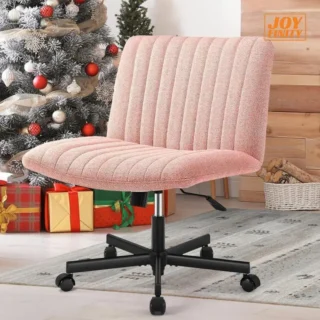 Home Criss Cross Chair Plus Size Armless Swivel Home Desk Chair for Modern Home Office Use